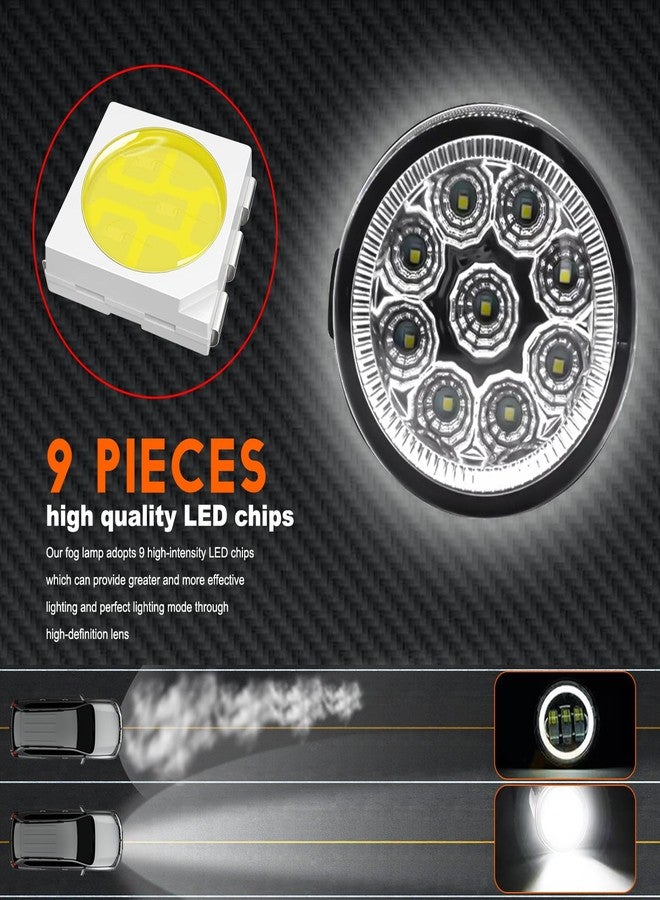 qobsos LED Fog Light For Nissan Rogue 2011-2013 Pair Bumper Fog Light Driving Lamp Replacement Fog Light Assemblies,55W 6000k White,Plug and Play,Pack of 2 - Image 5