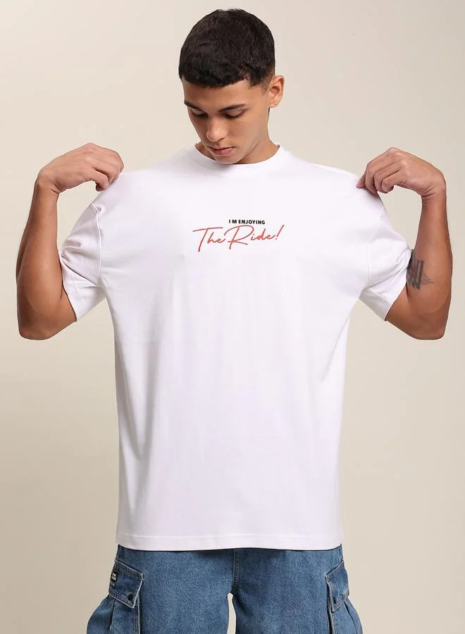 Styli Men Graphic Print Cotton Oversized T-Shirt By Bene Kleed