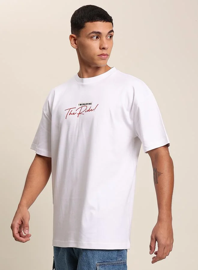 Styli Men Graphic Print Cotton Oversized T-Shirt By Bene Kleed