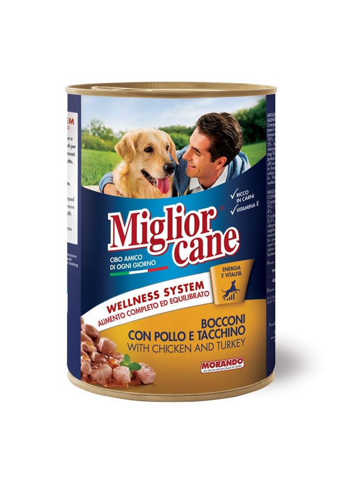 Chunks with Chicken and Turkey Dog Wet Food 405g