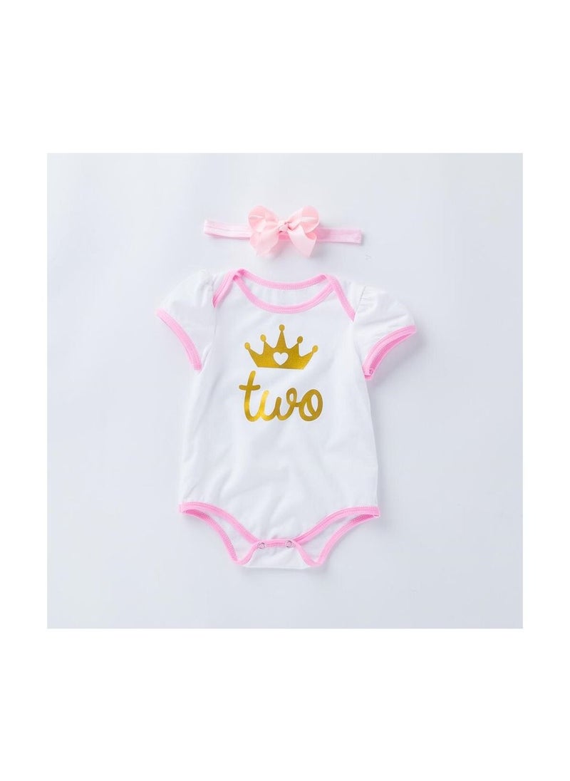 We Happy - Two Year Old Birthday Outfits Toddler 2nd Birthday Dress Set - Image 1