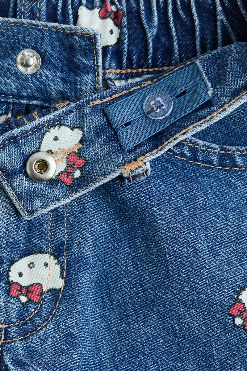 H&M Printed denim shorts