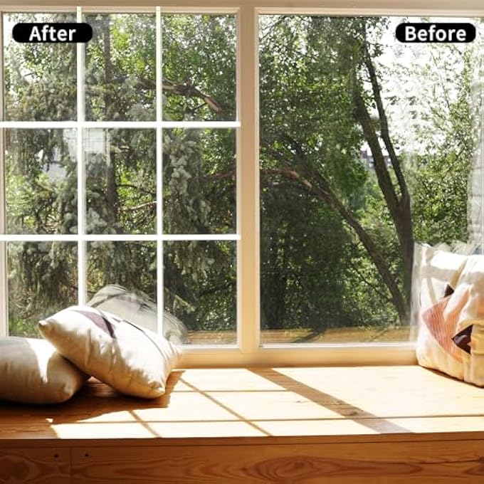 5 ROLLS 50 FT WINDOW GRILLE INSERTS GRID KIT SELF ADHESIVE PEEL AND STICK TRIM SIMULATED NON SURROUND GRID DIY FLEXIBLE WINDOW TRIM MOLDING FOR WINDOW FRAMES - Image 3