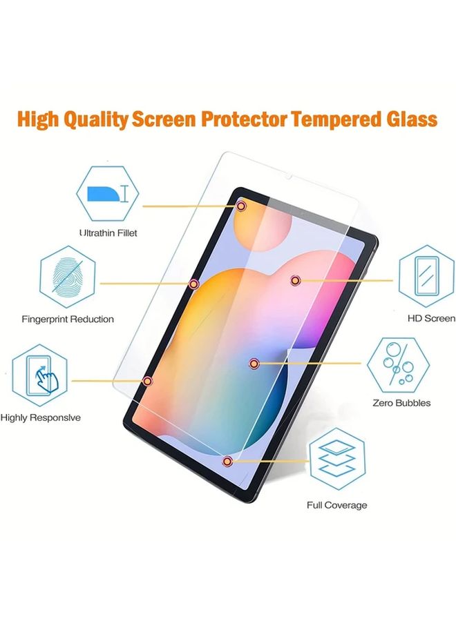 3pcs Tempered Glass Screen Protector For Samsung Galaxy Tab S6 Lite 10.4 Inch 2020 2022 2024 9H Hardness Glossy Finish Anti Fingerprint Scratch Resistant HD Clarity Easy Installation Tablet Screen Protection Pack Of 3 - Image 2