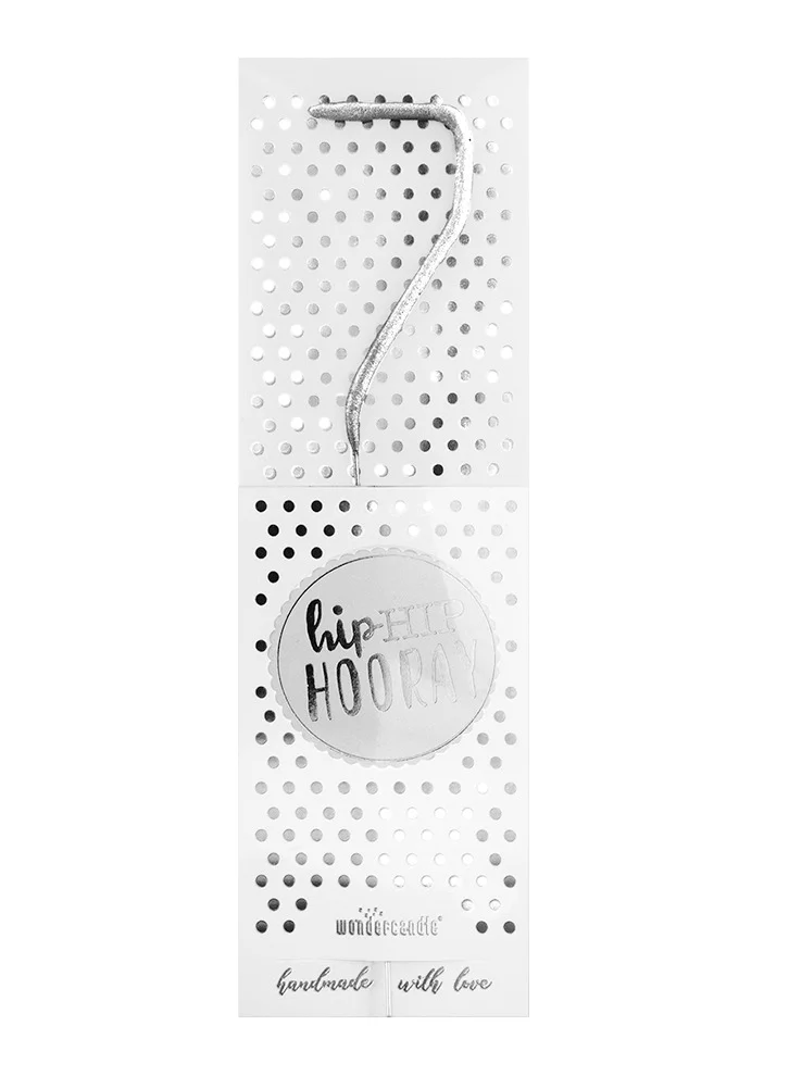 Wondercandle Silver Sparkler Candle - Number 7