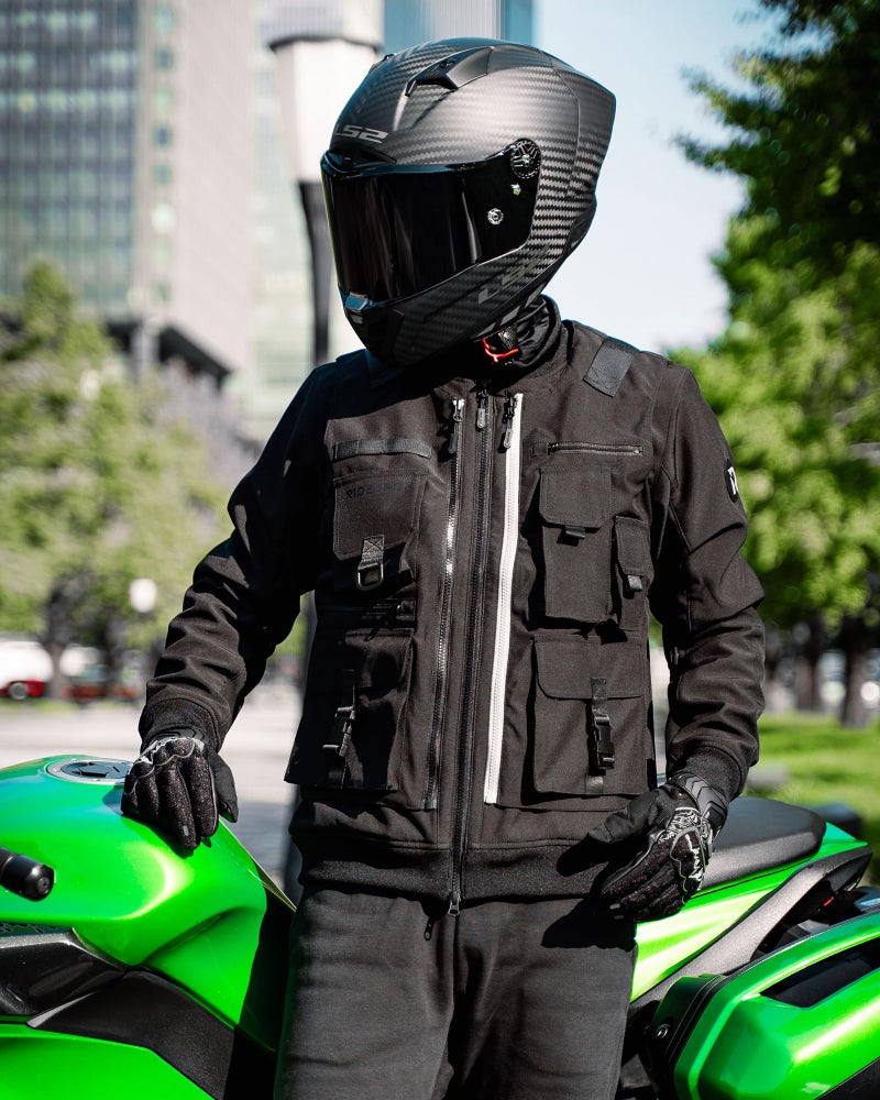 RIDEIRON Motorcycle Jacket with CE Armor, 3-in-1 Riding Jacket with Removable Vest, All-Season Biker Racing Gear M - Image 3