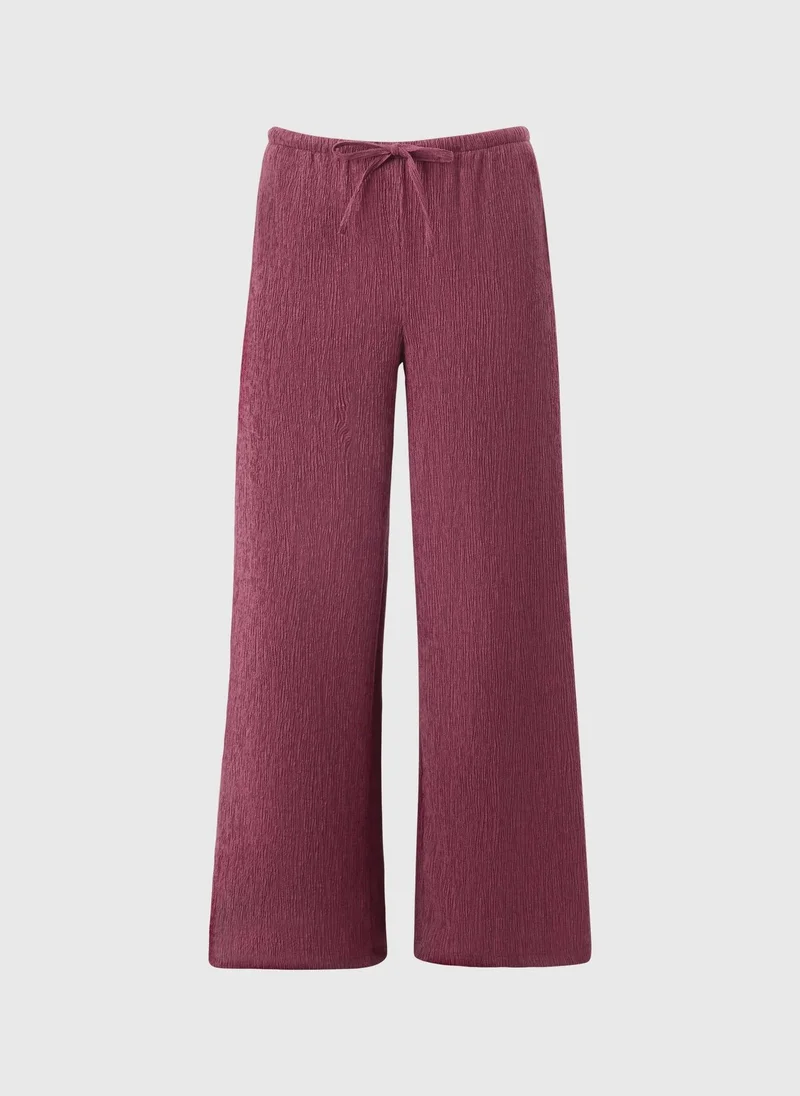 Matalan Pink Raspberry Textured Co Ord Wide Leg Trousers for Women | Best Price UAE