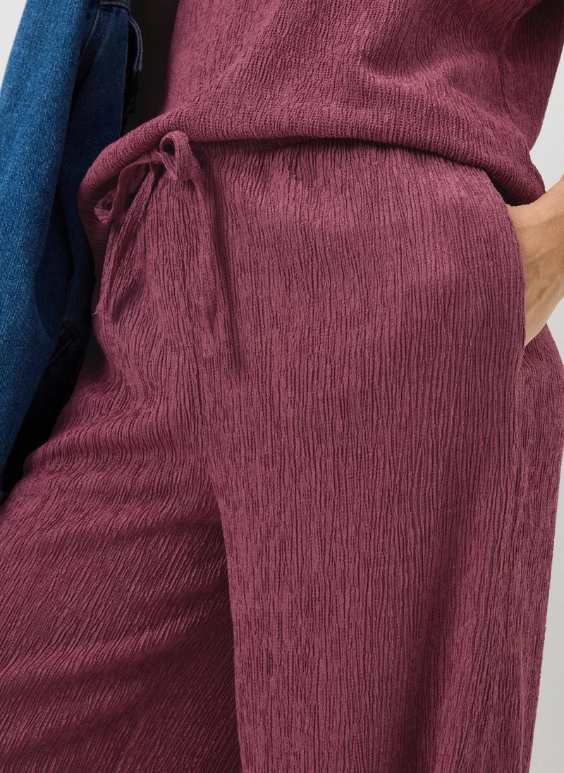 Matalan Raspberry Textured Co Ord Wide Leg Trousers