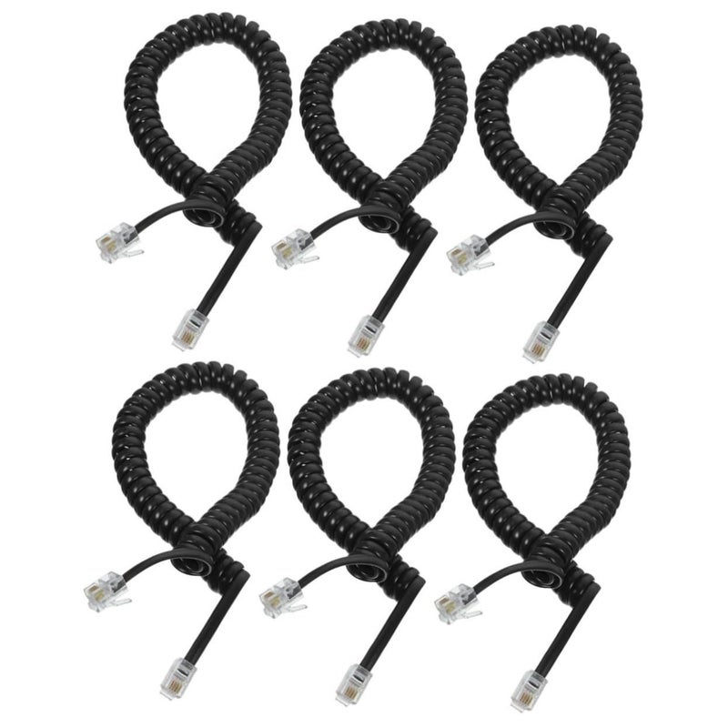 2 Pack Coiled Telephone Cord Landline Phone Cable Stable Signal Transmission for Home Office - Image 2