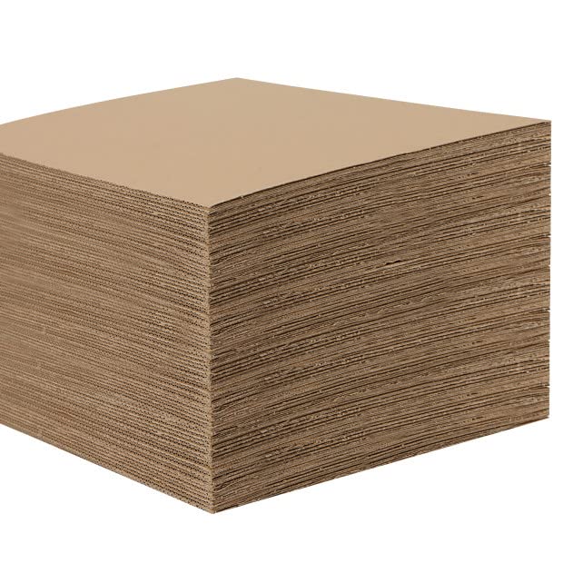MUKLEI 60 Pack 11.8 x 11.8 Inch Corrugated Cardboard Sheets, 1/8"(3mm) Thick Corrugated Cardboard Filler Inserts Flat Kraft Cardboard Sheets for Shipping, Mailing, Crafts - Image 1