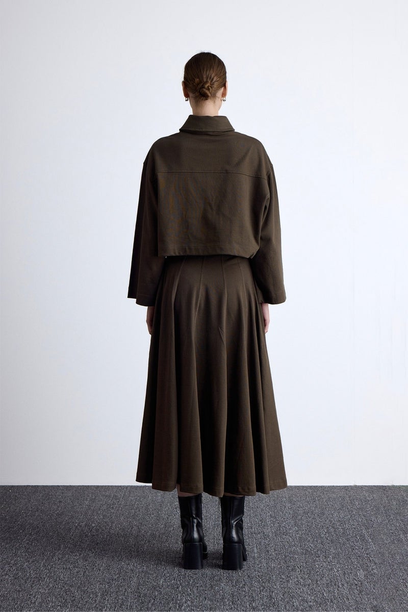 Manuka Premium Knitted Oversize Blouse Khaki  - Image 4