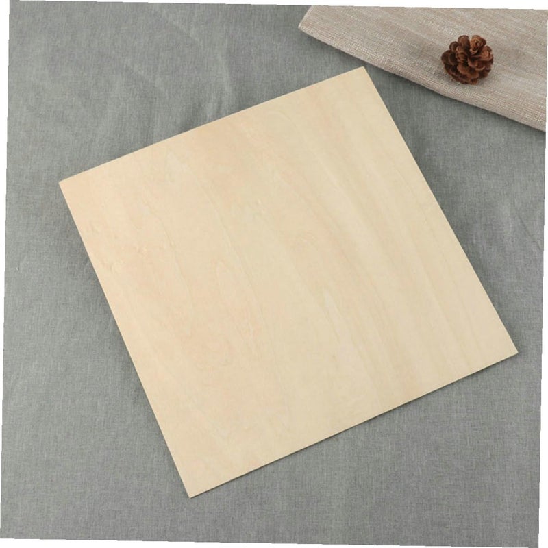 Uonlytech 10 قطع ألواح زيزفون غير مطلية 200x200x2 مم ألواح خشبية يدوية للهواة وصناعة النماذج، شرائح خشبية فارغة للحرق على الخشب ومشاريع الحرف اليدوية - Image 4