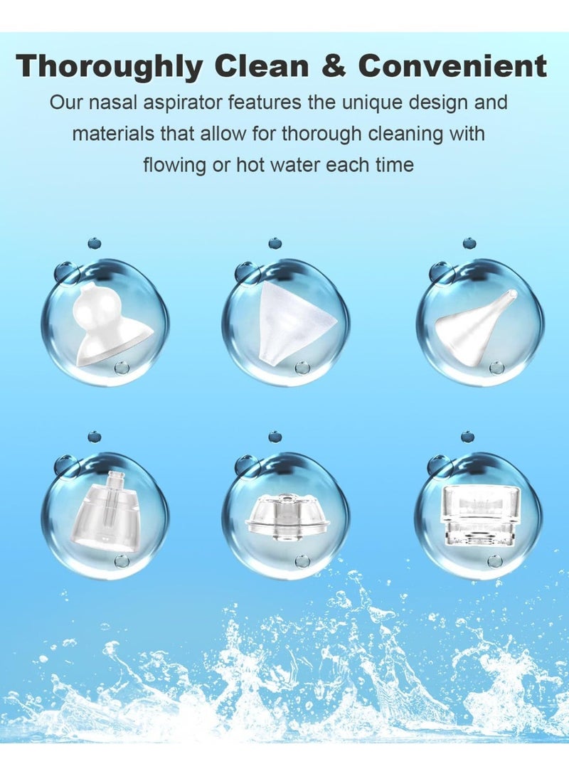 Electric nasal aspirator for babies and children with 5 suction levels, 3 silicone tips, soothing music and lights for safe nasal cleaning. - Image 4