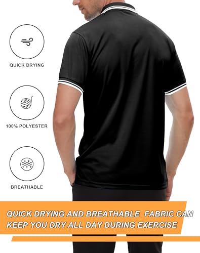 VKT 4 Pcs Official Baseball/Softball Umpire Kit Set Including Umpire Shirt Indicator Brush Whistle for Men Referee Black M - Image 3