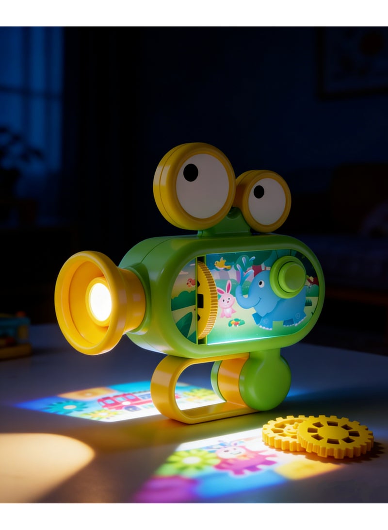 Kids Projector Torch, Children's Handheld Educational Toy with 96 Images & 12 Themes for Early Learning, Home Cinema Experience, Suitable for Toddlers 18+ Months (Green) - Image 1
