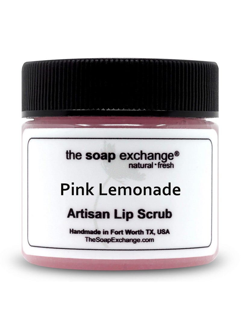The Soap Exchange Lip Scrub  Pink Lemonade Flavor  Hand Crafted 15 oz  425 g Natural Lip Care Artisan Lip Treatment Exfoliate Hydrate  Protect Made in the USA 