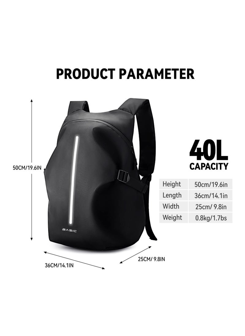 Motorcycle Backpack, Waterproof Helmet Backpack for Men, Outdoor Cycling Backpack with Large Capacity, Motorcycle Accessories,Travel Backpack (Black, 50x36x25cm/19.5x14x9.9inches) - pzsku/ZEDF6EA5F97B7A3388F16Z/45/_/1719999588/2f6568e1-cb4a-4f6b-877d-cd18b5dece1b