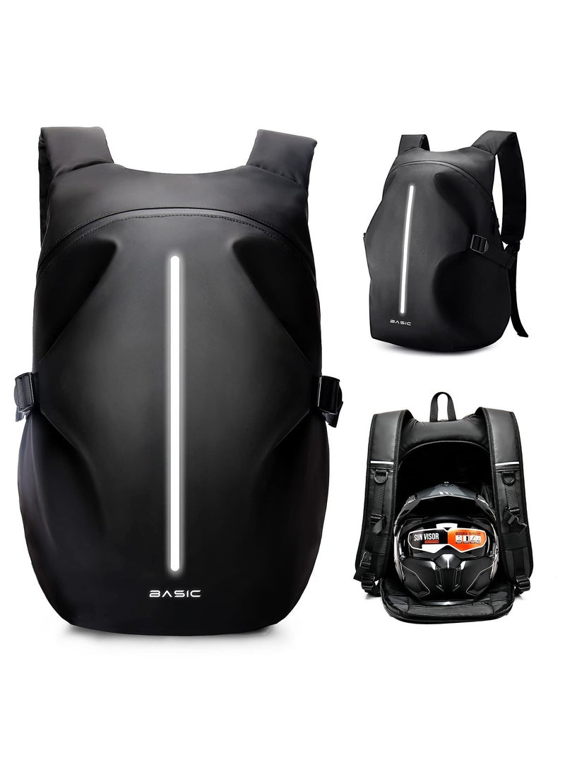 Motorcycle Backpack, Waterproof Helmet Backpack for Men, Outdoor Cycling Backpack with Large Capacity, Motorcycle Accessories,Travel Backpack (Black, 50x36x25cm/19.5x14x9.9inches) - pzsku/ZEDF6EA5F97B7A3388F16Z/45/_/1719999668/be157d45-14da-4f30-8ecf-fdfc3596b95d