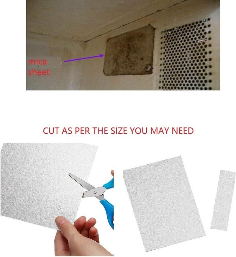Rubik Large Microwave Waveguide Cover Plates Universal MICA Sheet for Microwave Oven Filter, Cut to Size (13x13cm) Pack of 1pc - Image 2