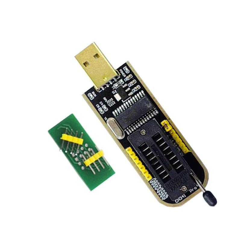 وحدة مبرمج ذاكرة EEPROM عبر USB من نوع CH341A مع ملقط اختبار SOIC8 لسلسلة ذاكرة الفلاش BIOS 24 و 25، مجموعة واحدة - Image 1