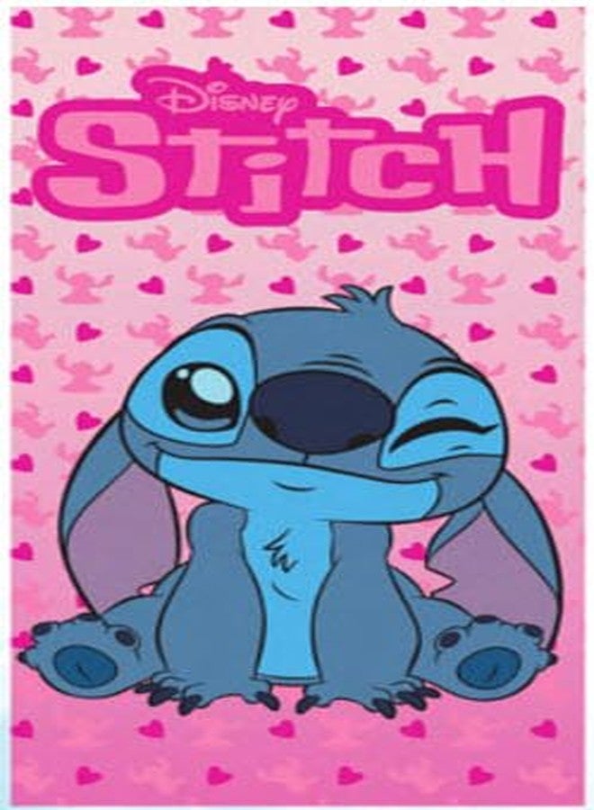 Jay Franco Disney Stitch Beach Towel, Winking Sweetheart 27"x54" - Image 1