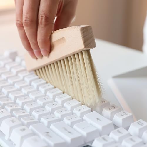 Nokiils Mini Dustpan and Brush Set, Small Beechwood Broom and Dust Pan Set, Portable Cleaning Brush and Dustpan Combo with Natural Sisal - Image 5