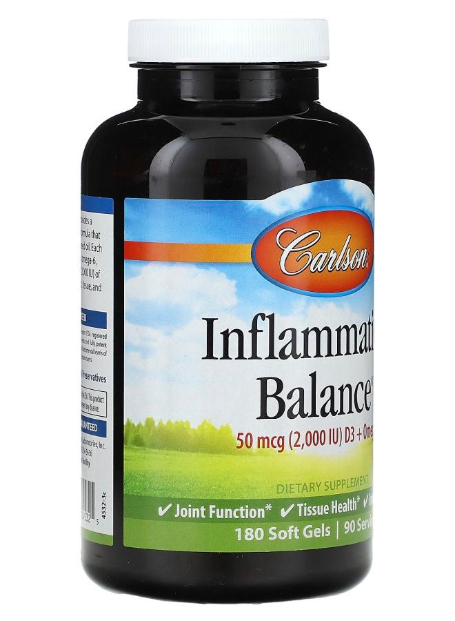 Carlson توازن الالتهاب® ليمون طبيعي 180 كبسولة لينة - Image 2