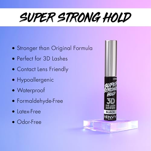i.Envy i Envy by Kiss 3D Lash Glue Super Strong Hold (Black) Brush On Type, Formaldehyde Free, Latex Free - Image 2