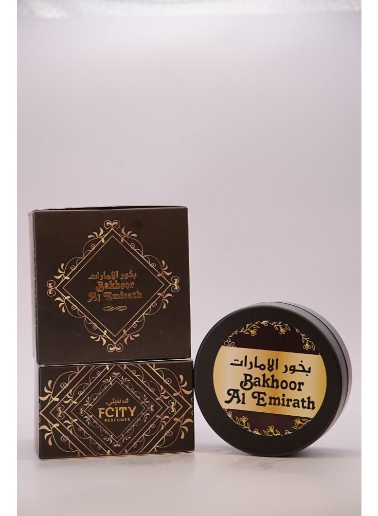 بخور الإمارات 60 جم ​​من FCITY - بخور العود العربي الفاخر - عطر منزلي يدوم طويلاً للمجلس وغرفة المعيشة والمناسبات الخاصة