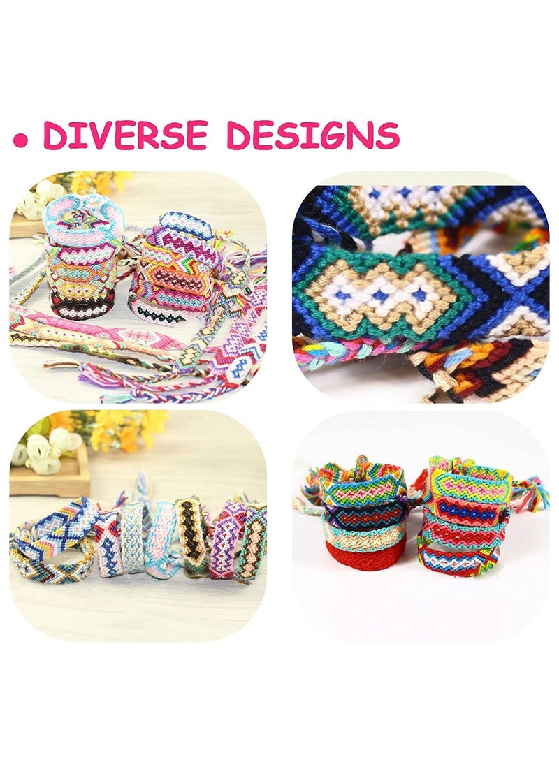 Zikra Friendship Bracelet Making Kit for Girls, Kids Bracelets Making Craft Toy Set with Letter Beads/Glass Beads/Woven Board, 10 Colors Friendship Bracelet Kit, Arts and Crafts for Kids with Beads - Image 3