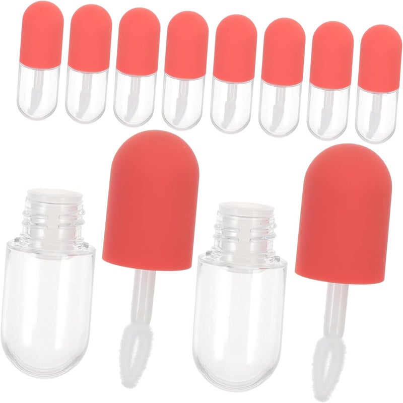 10pcs Lip Gloss Tube Shaped Lip Containers for Lipstick Portable Cosmetic Packing for Travel Includes Capsules - Image 1