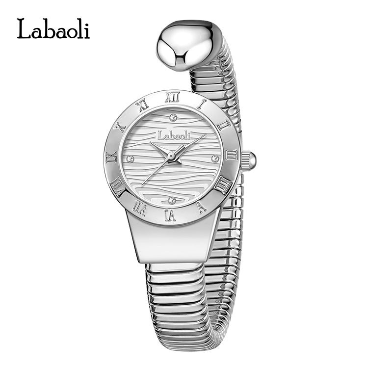 Labaoli Light Luxury Roman Bezel Bangle Women's Watch - High-End Quartz Ladies Wristwatch - Image 1