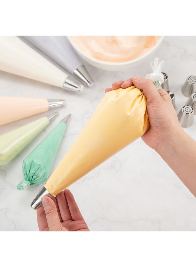 Restaurantware أكياس تزيين المعجنات بقطر 18 بوصة، 100 كيس لتزيين المعجنات - قابلة للاستخدام مرة واحدة، من الدرجة الغذائية، أكياس بلاستيكية شفافة لتزيين، غير قابلة للانزلاق، لتزيين الكب كيك، الكعك، والفطائر - Image 5