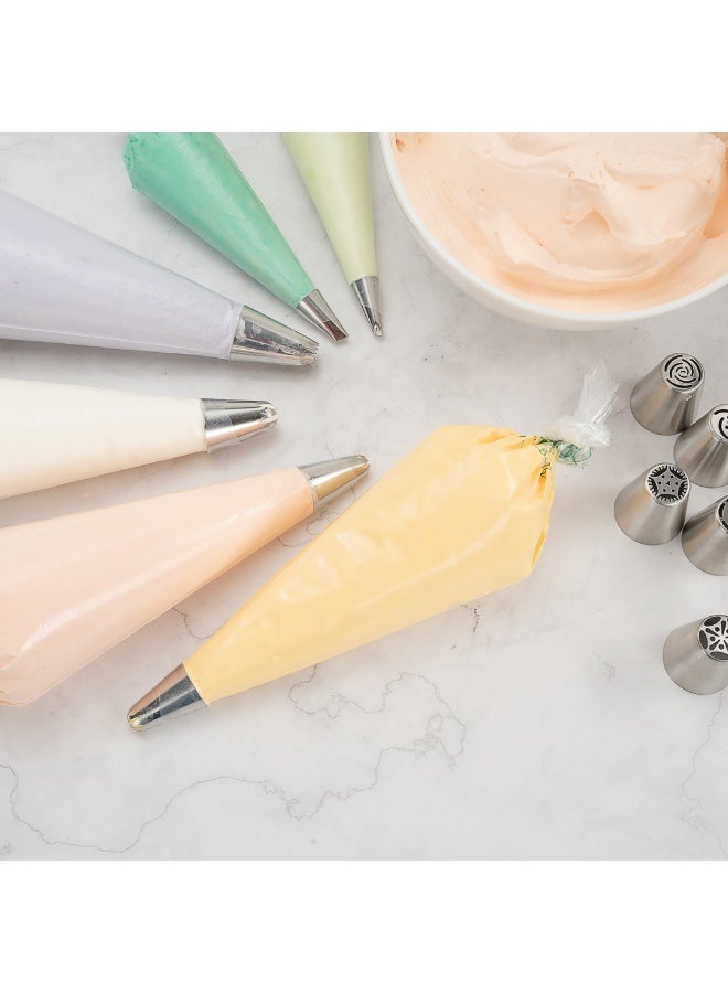 Restaurantware أكياس تزيين المعجنات بقطر 18 بوصة، 100 كيس لتزيين المعجنات - قابلة للاستخدام مرة واحدة، من الدرجة الغذائية، أكياس بلاستيكية شفافة لتزيين، غير قابلة للانزلاق، لتزيين الكب كيك، الكعك، والفطائر - Image 3