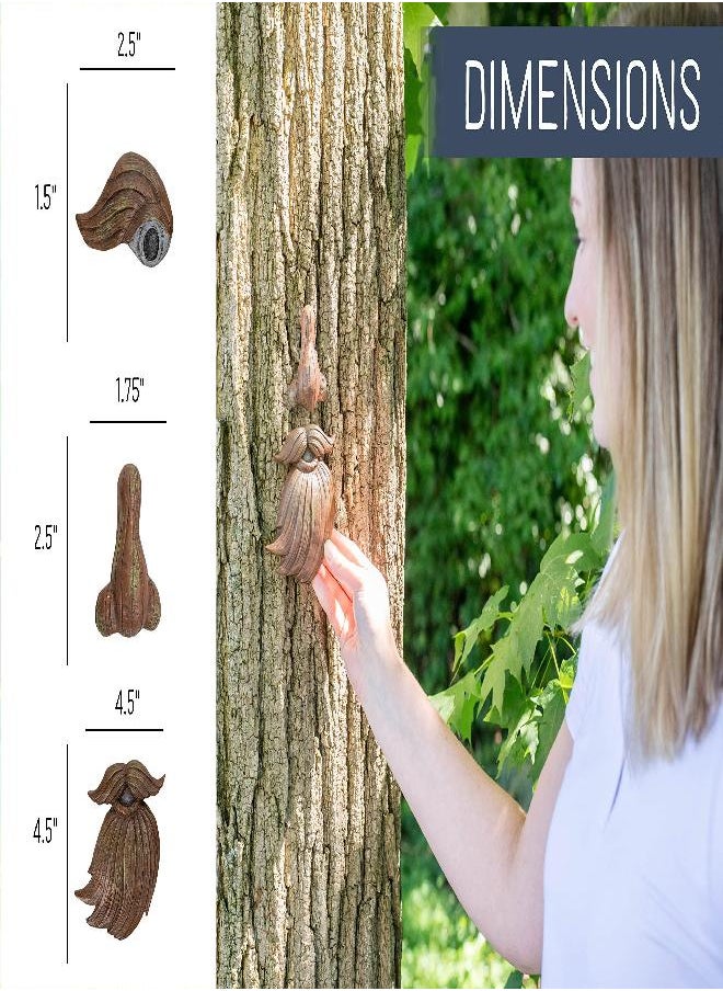 NAT & Jules Fairy Man Brown 3 inch Resin Stone Outdoor Tree Face Statue