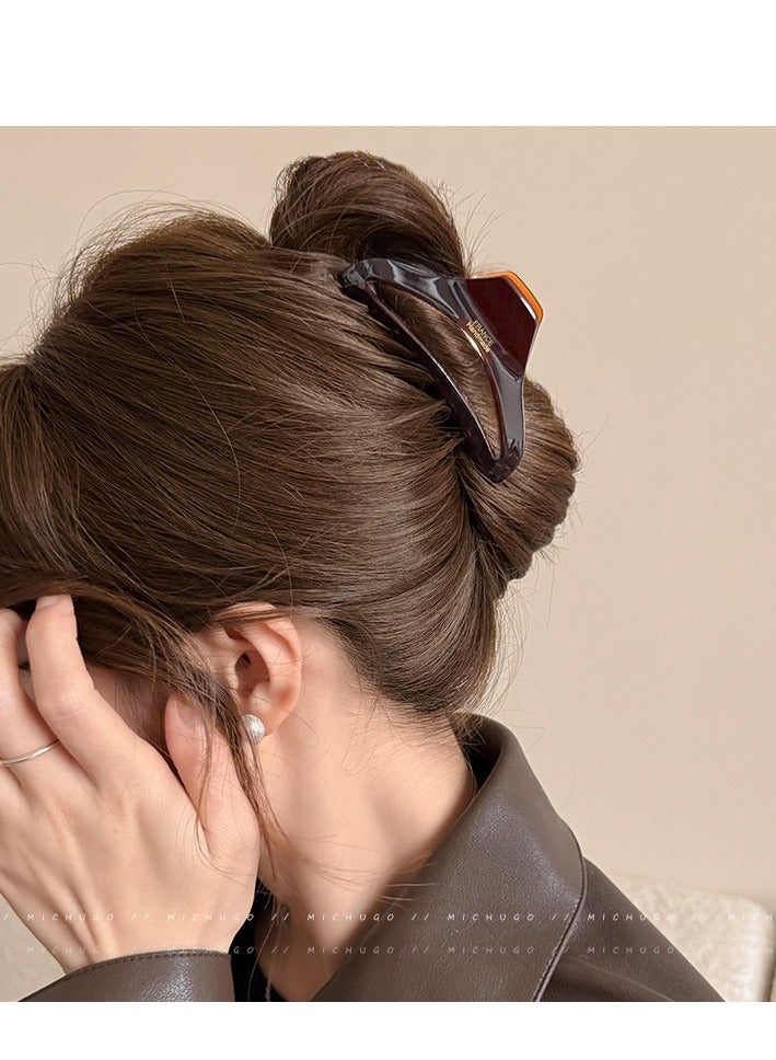 JAKTK 2-piece powerful hair gripper clip, women's half-tie hair gripper clip at the back of the head, high-end shark clip, anti-slip medium to large size hair gripper clip, suitable for women and girls with thick and thin long hair - Image 2