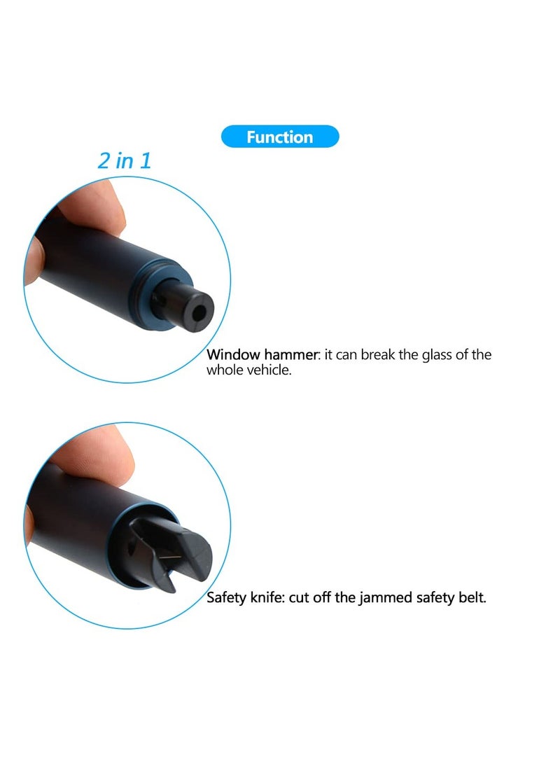 SYOSI Mini Car Window Breaker 2-in-1 Car Safety Hammer Seat Belt Cutter Spring Type Glass Breaker Emergency Life Key for Car 2 Pieces  - Image 2