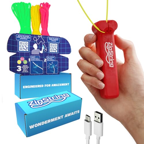 ZipString Original - As Seen on Shark Tank - Classic Rope Launcher Toy, Perfect for Kids & Adults - Fly a String Loop in The Air for Endless Tricks & Fun, Wonderment Awaits, Rock'it Red - Image 1