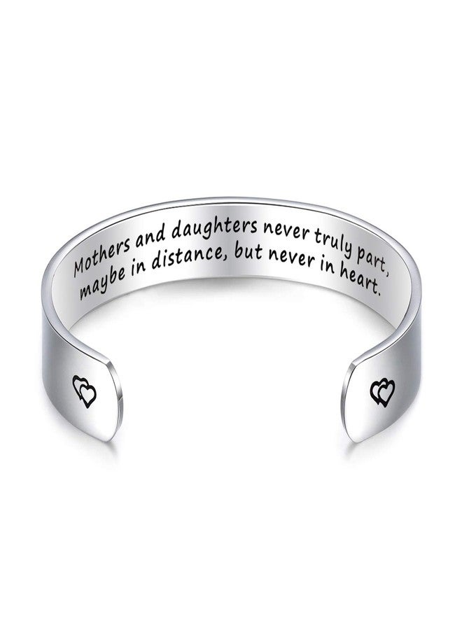 LParkin Mom Gifts Bracelets Mothers and Daughters Never Truly Part Maybe In Distance But Never In Heart Moms Bracelet Gift from Daughter - Image 1