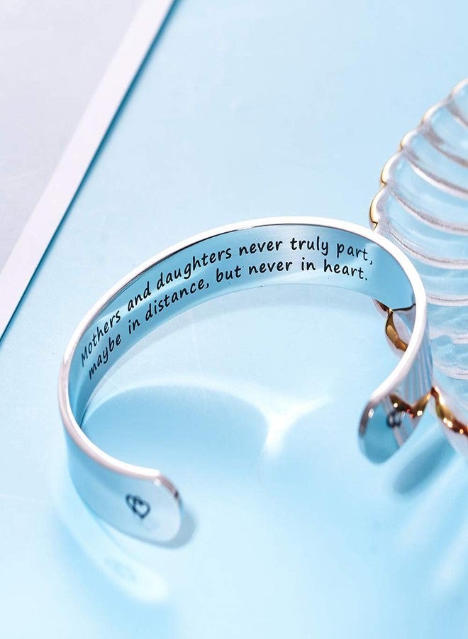 LParkin Mom Gifts Bracelets Mothers and Daughters Never Truly Part Maybe In Distance But Never In Heart Moms Bracelet Gift from Daughter - Image 5
