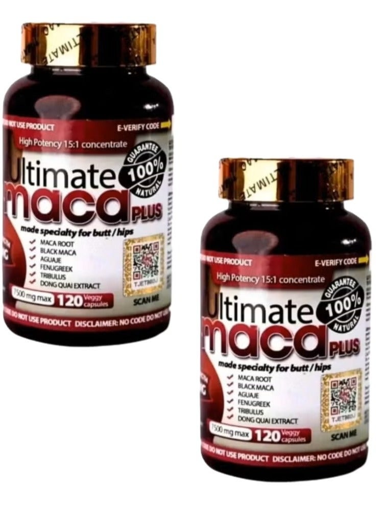 2-Bottles Ultimate Maca Pills is a natural beauty supplement.