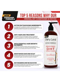 Shiny Leaf DHT Blocker Conditioner with Rosemary Leaf Oil for Hair Growth, Softer & Smoother Hair, Paraben & Sulfate Free, 16 oz  - Image 2
