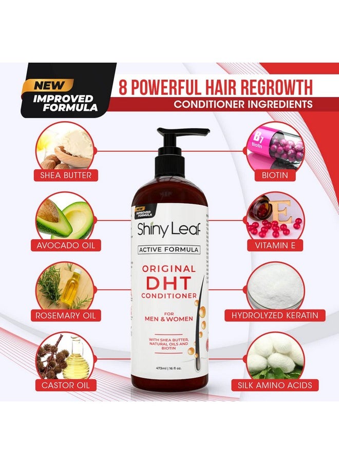 Shiny Leaf DHT Blocker Conditioner with Rosemary Leaf Oil for Hair Growth, Softer & Smoother Hair, Paraben & Sulfate Free, 16 oz  - Image 3