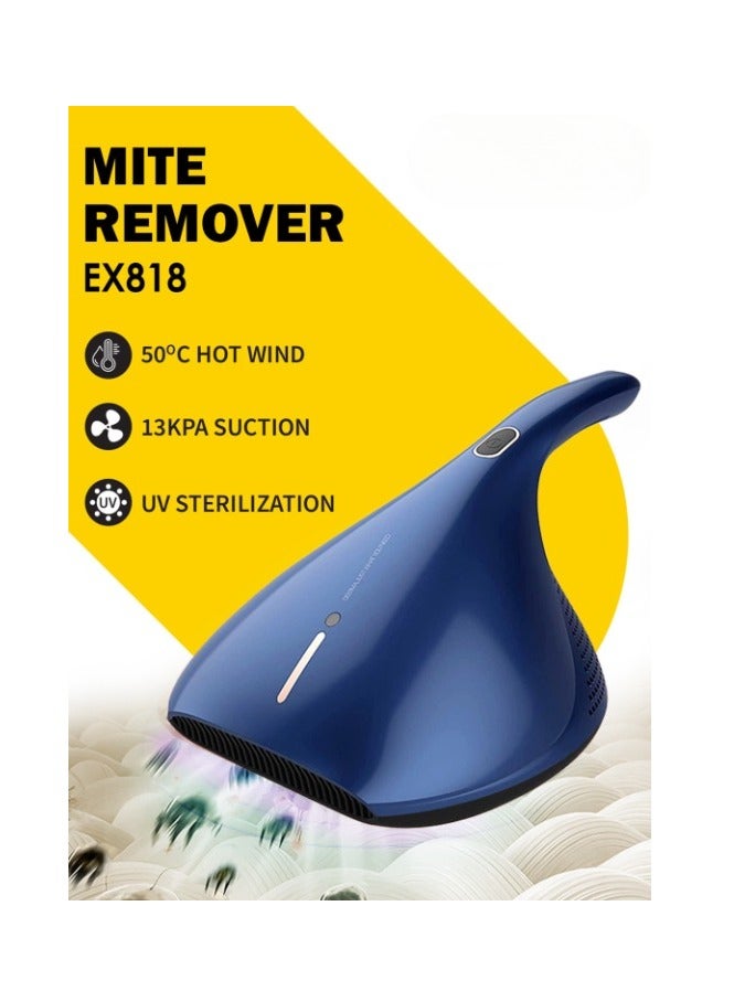 ريبنيو مكنسة كهربائية محمولة خفيفة الوزن لإزالة عث الغبار بسعة قوية مع وحدة تحكم في التعقيم بالأشعة فوق البنفسجية للسرير والأريكة CM818 أزرق 0.2 لتر 450 كيلو وات CM818 أزرق - Image 1