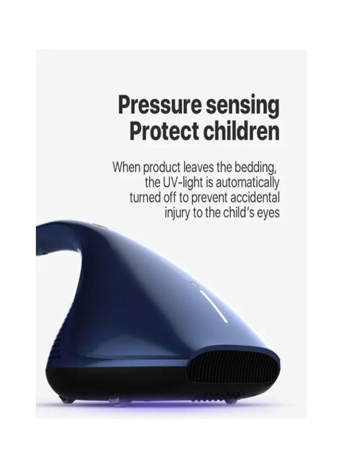 ريبنيو مكنسة كهربائية محمولة خفيفة الوزن لإزالة عث الغبار بسعة قوية مع وحدة تحكم في التعقيم بالأشعة فوق البنفسجية للسرير والأريكة CM818 أزرق 0.2 لتر 450 كيلو وات CM818 أزرق - Image 5