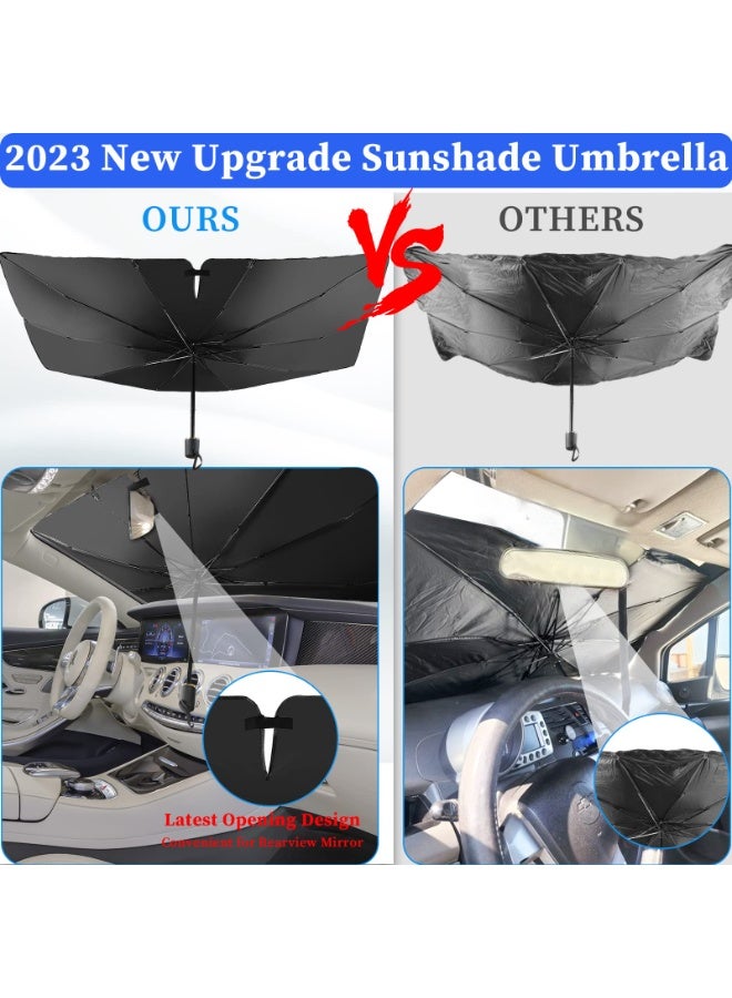 Foldable Car Windshield Sun Shade Umbrella, UV Block & Heat Insulation, Upgraded Design for Most Cars, SUVs, Trucks - Image 4