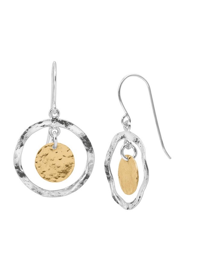 Silpada 'Marbella' Two-Tone Disc Drop Earrings In Sterling Silver And Gold-Plating - Image 1