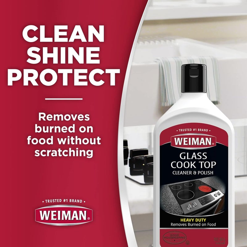Weiman Ceramic and Glass Cooktop Cleaner and Polish - 20 Ounce - Shines and Protects Glass and Ceramic Smooth Top Ranges with its Gentle Formula - Image 1