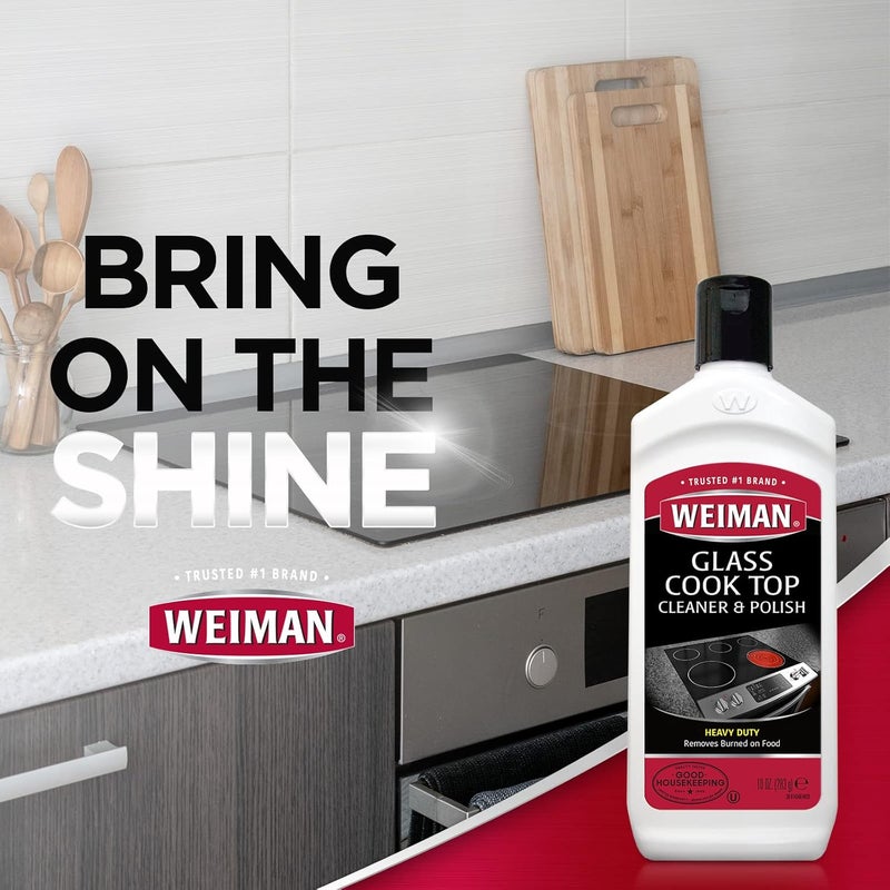 Weiman Ceramic and Glass Cooktop Cleaner and Polish - 20 Ounce - Shines and Protects Glass and Ceramic Smooth Top Ranges with its Gentle Formula - Image 5