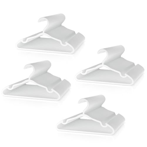 VILICK Plastic Kids Hangers - 100 Pack Non-Slip Baby Clothes Hangers for Closet, Toddler & Newborn Clothing Pants, Skirts, Coats (White) - Image 1